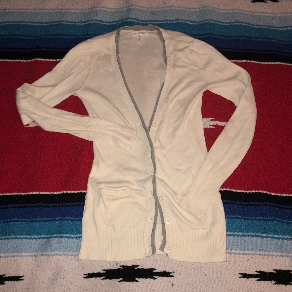 Front Button Varsity Style Sweater